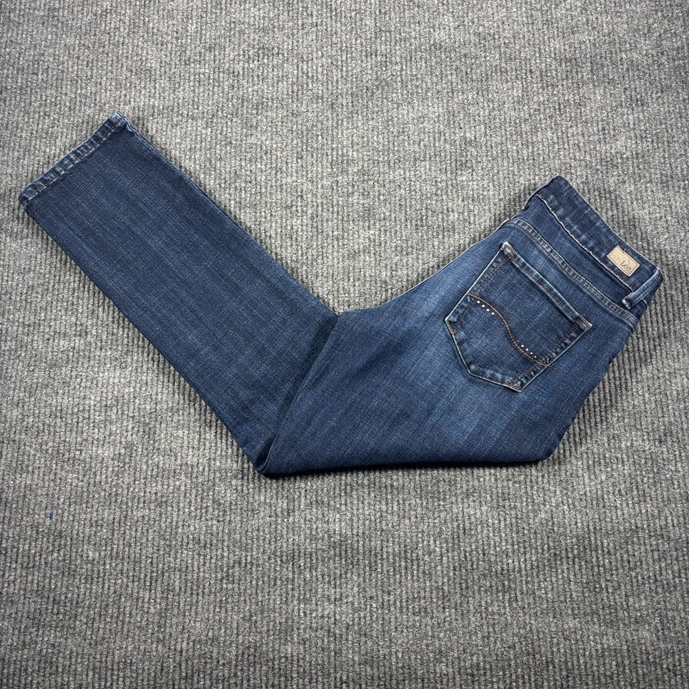 Lee Secretly Shapes‎ Mid Rise Jeans Women 10 Short Blue Bootcut
